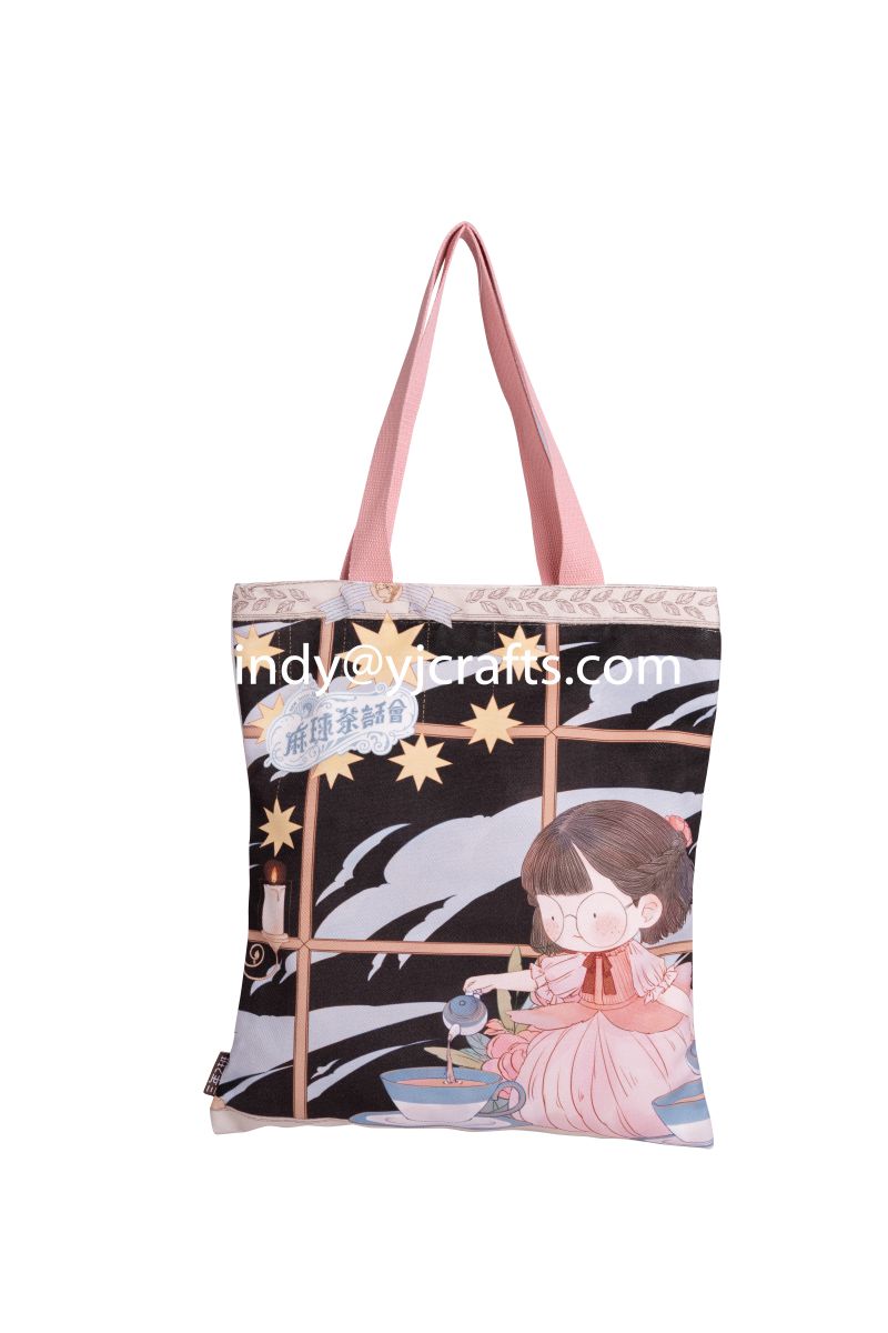 wholesale custom little flower printing organic cotton canvas tote bag shopping bag,cotton bag,canvas bag
