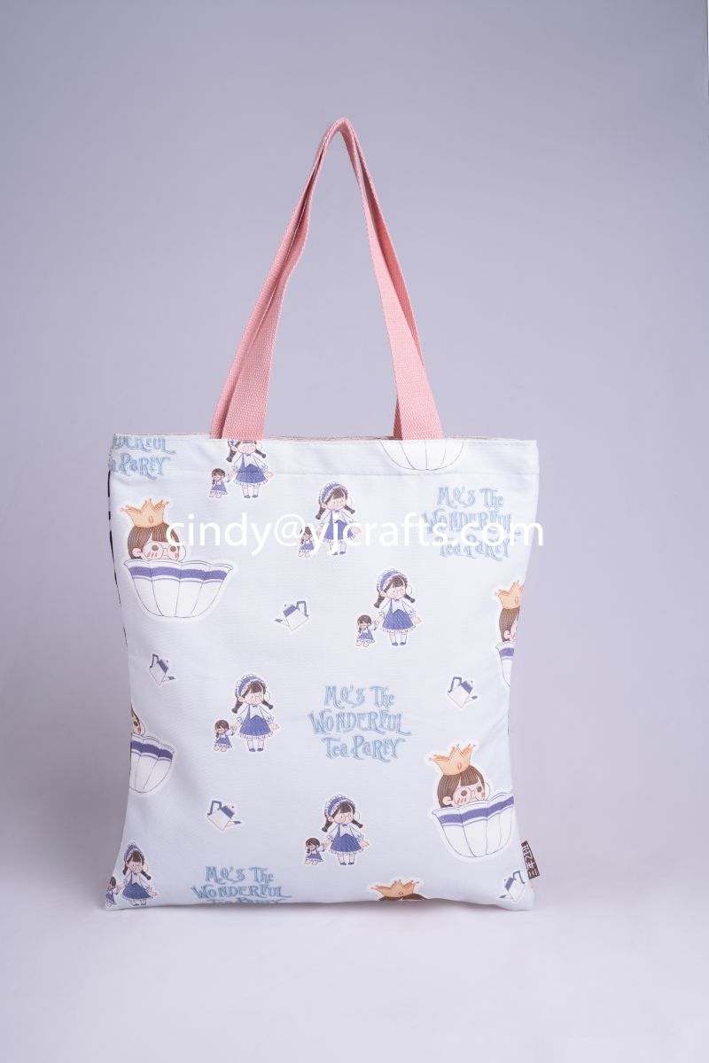 wholesale custom little flower printing organic cotton canvas tote bag shopping bag,cotton bag,canvas bag